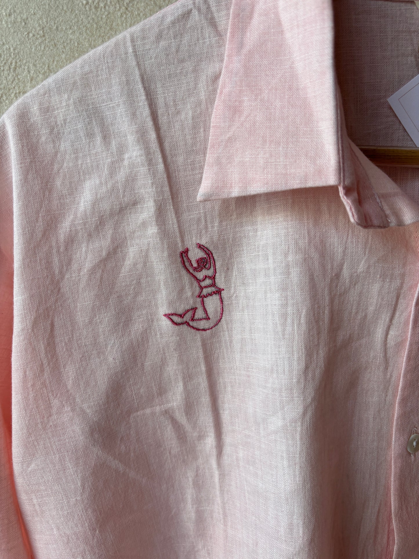 Pink Embroidered Shirt