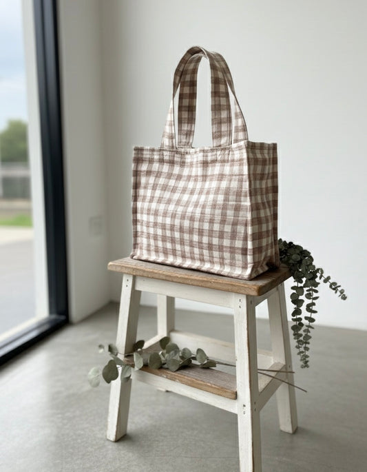 Gingham Mini Tote Bag