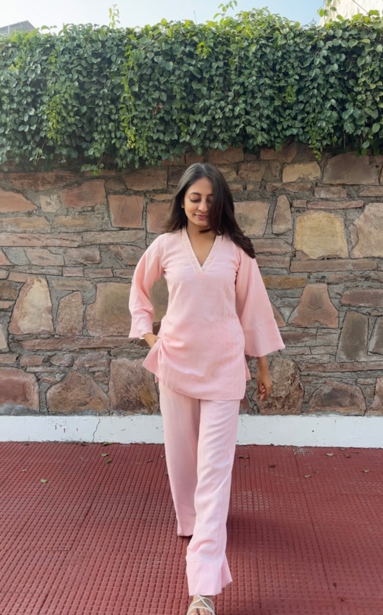 Peachish Pink Co-Ord Set