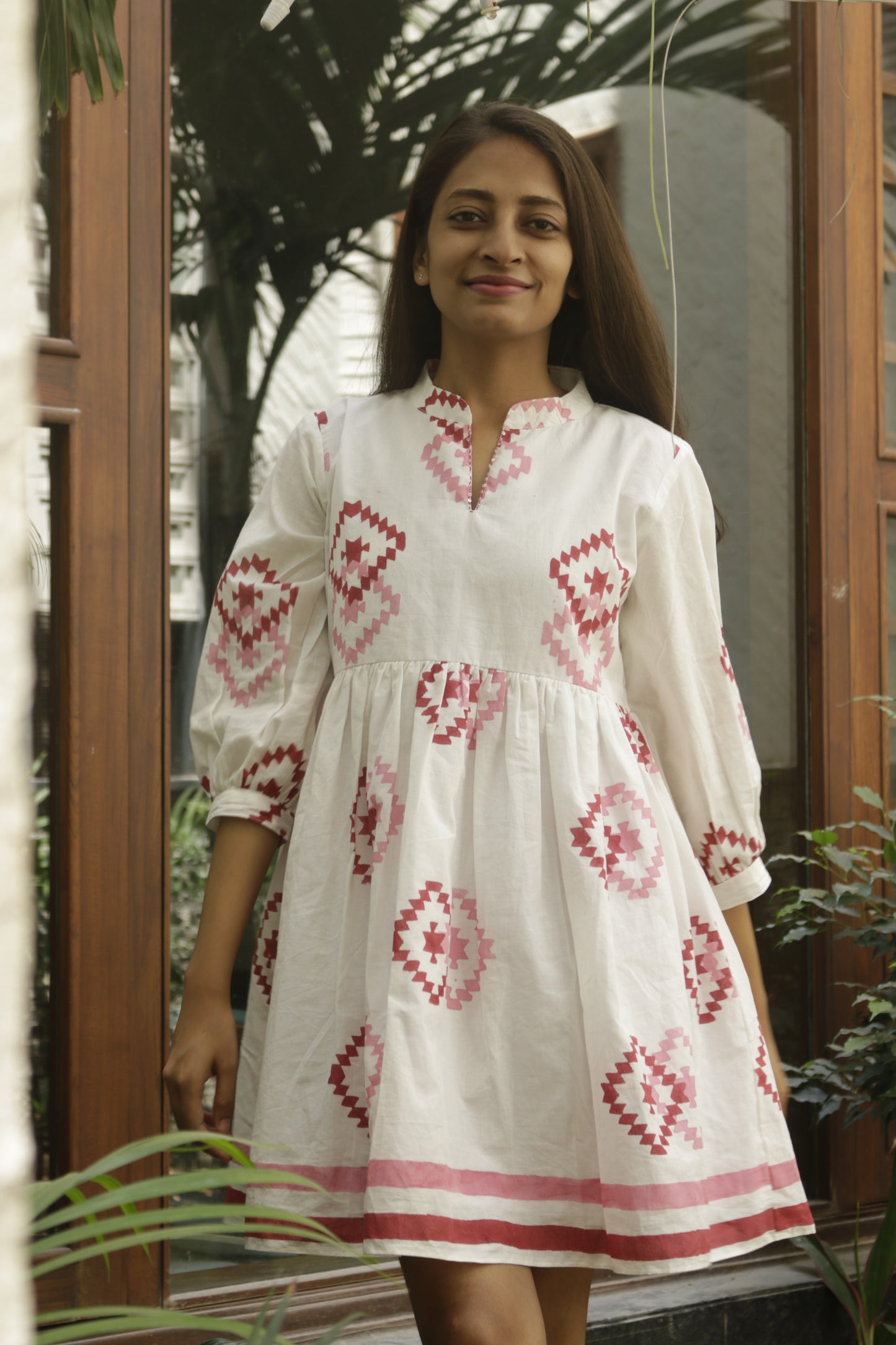 Pink Ikat Dress