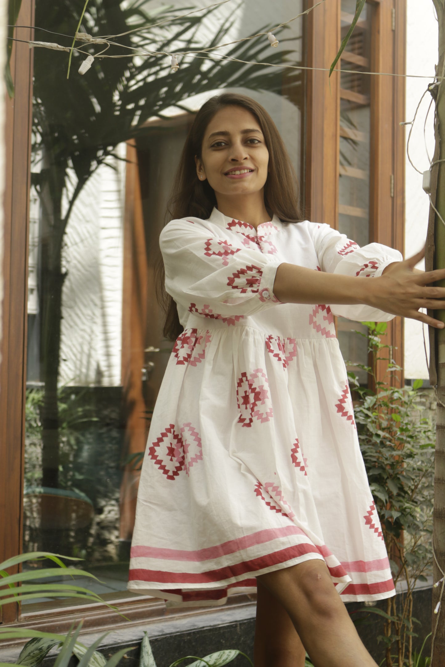 Pink Ikat Dress