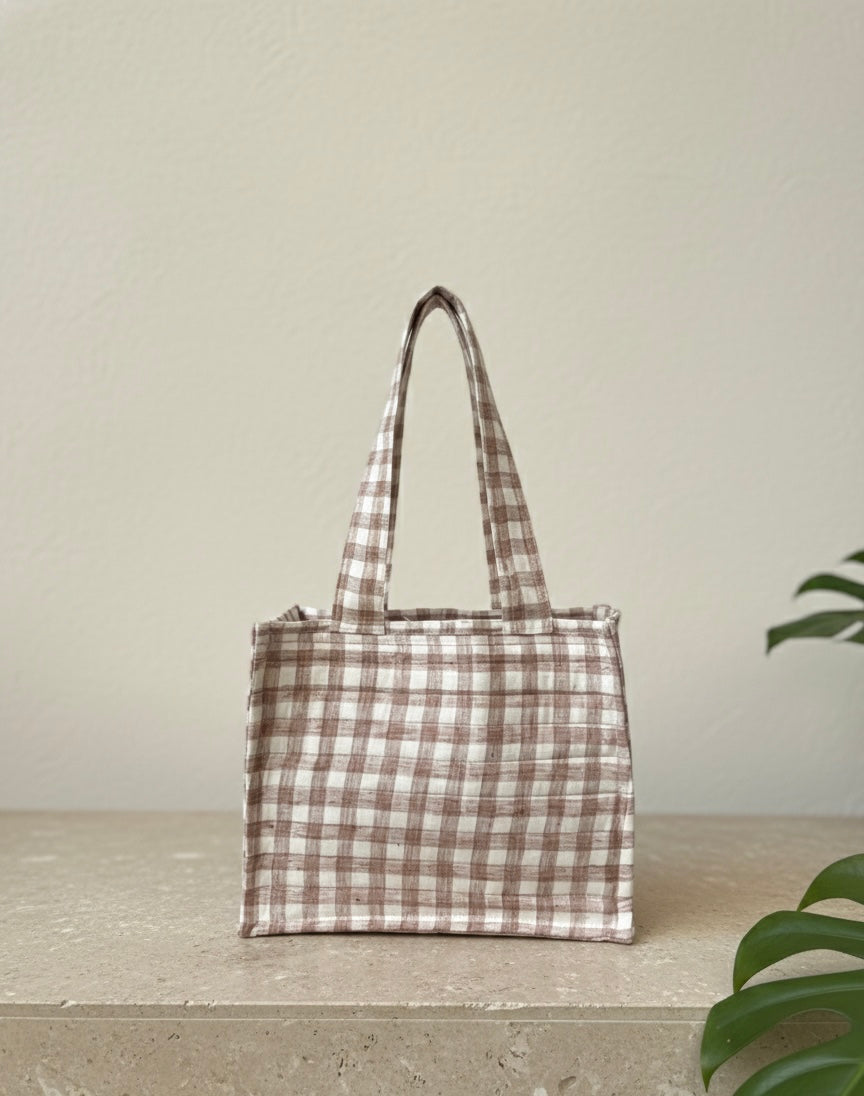 Gingham Mini Tote Bag