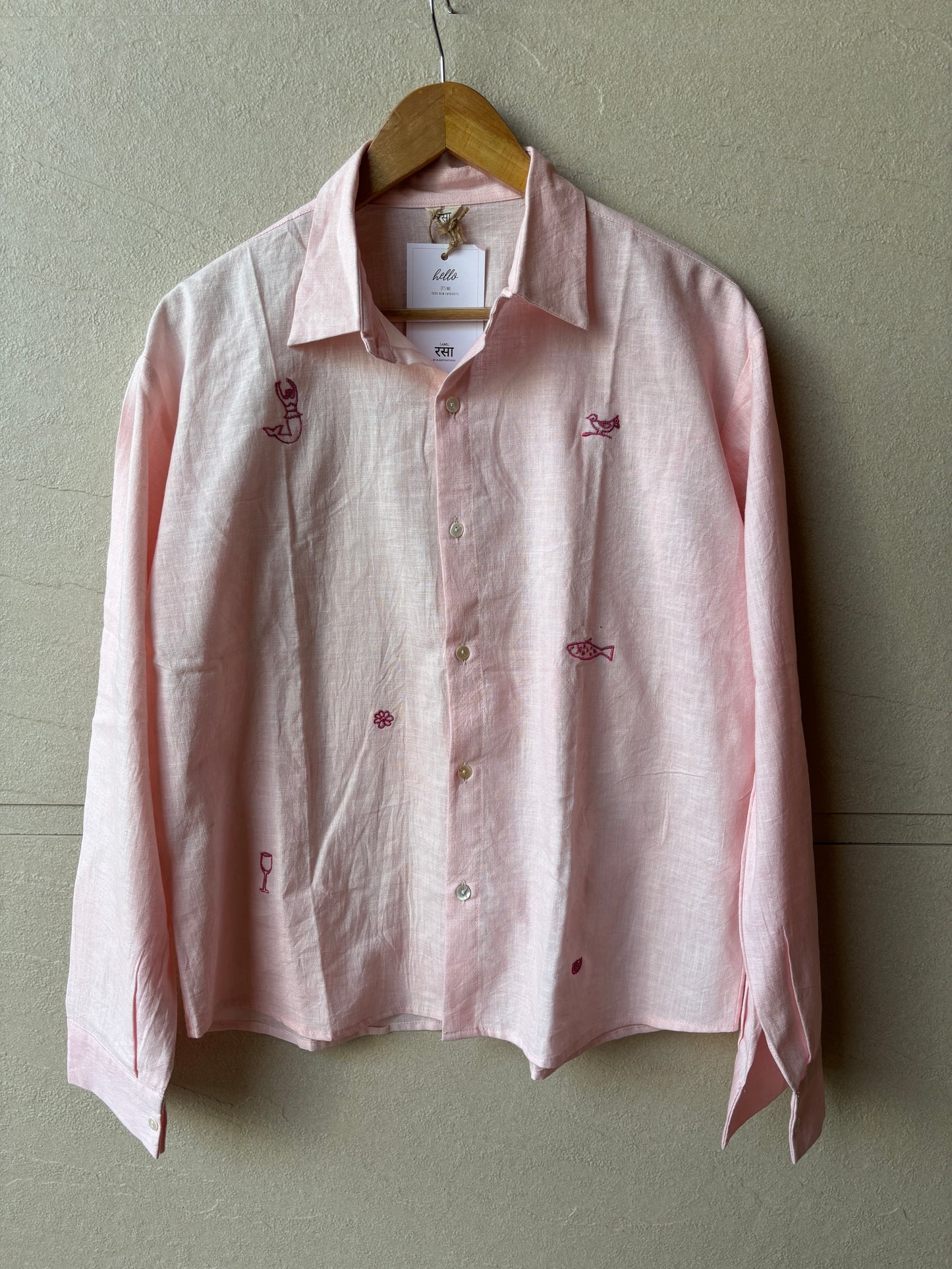 Pink Embroidered Shirt