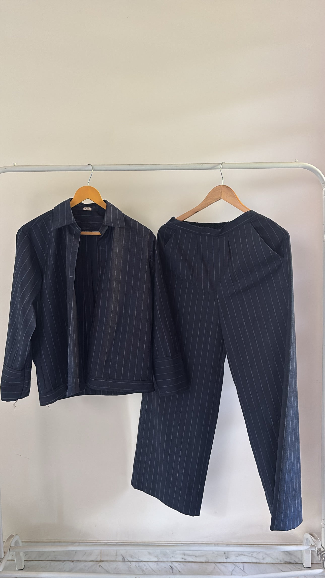 Denim Blue Linen Set